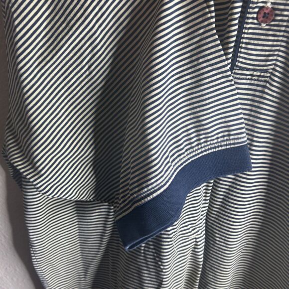 Peter Millar Golf Polo Pinehurst Collection L Blue & White - Picture 7 of 15